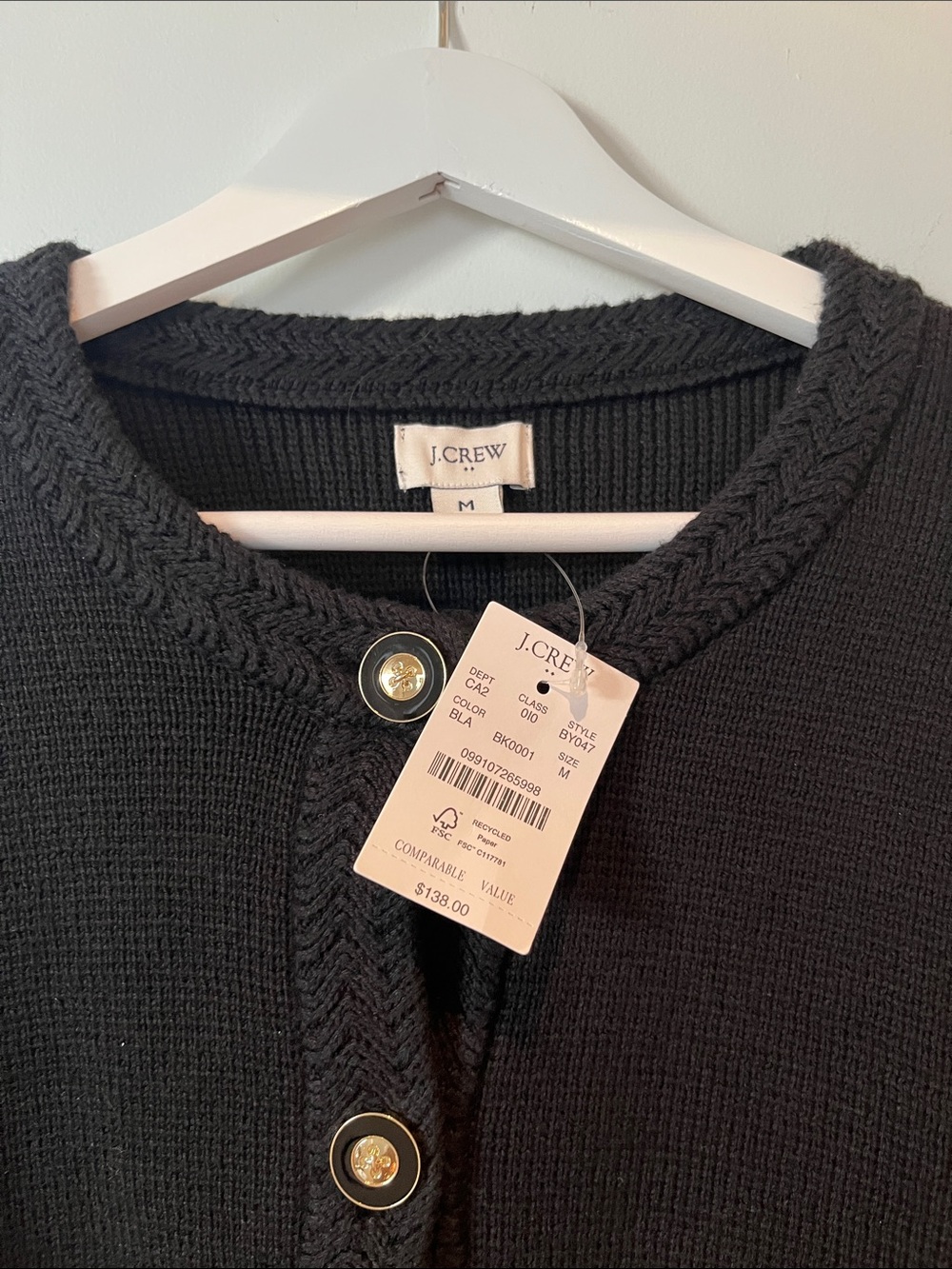 NWT J.Crew Factory | Lady cardigan jacket | Black | Size M - Picture 6 of 9